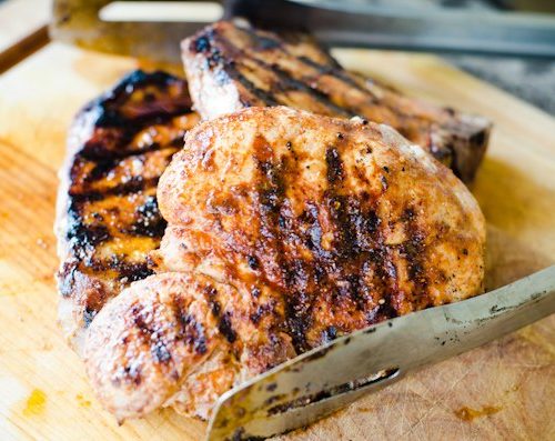 Ginger Rubbed Grilled Pork Chops